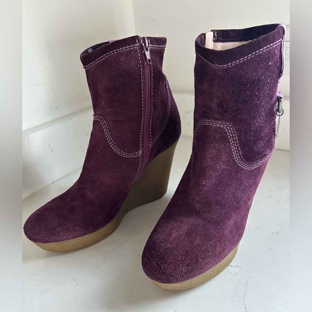 DIESEL Ankle Suede Wedge Booties Size 9